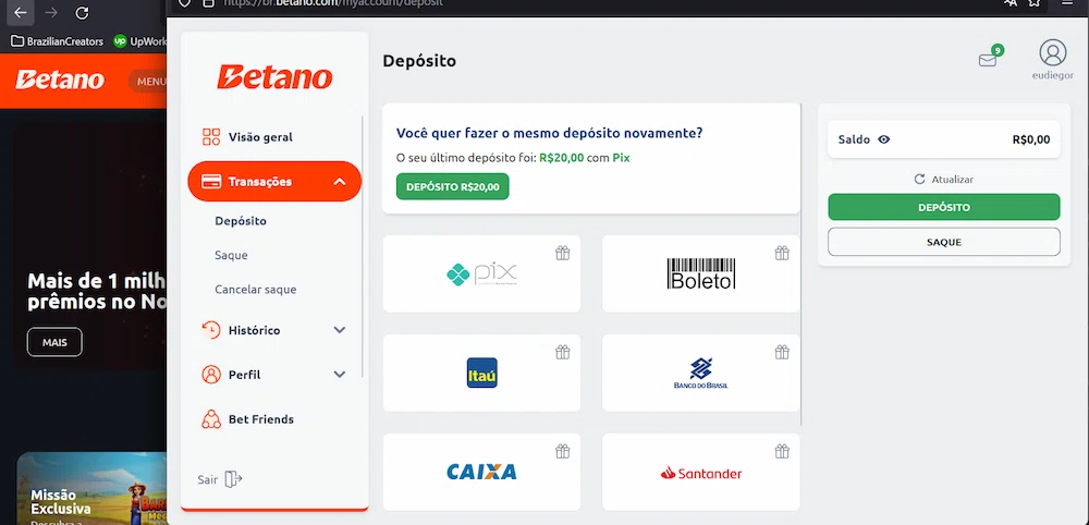 Betano Deposito