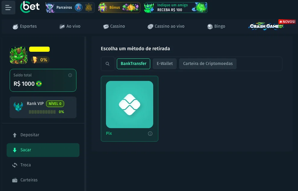 Cbet.GG Metodos de retirada