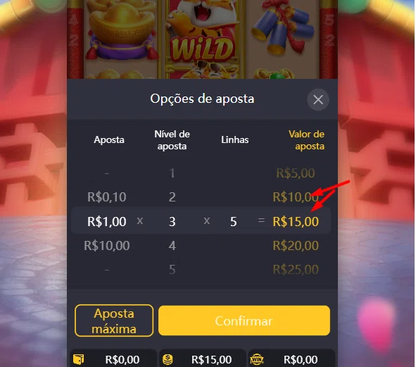 Fortune Tiger Opcoes de aposta