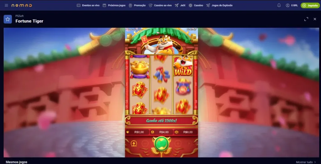Nomad Fortune Tiger Jogo em Ação
