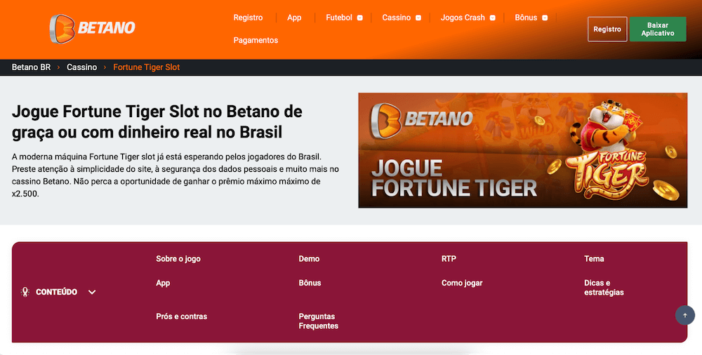 fortune tiger betano