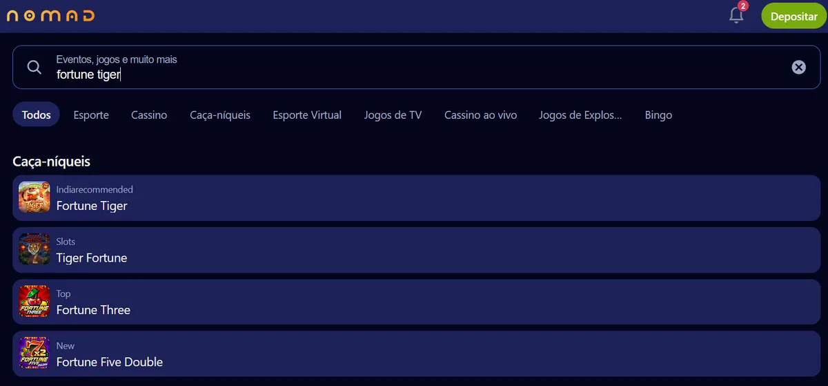 Nomad Navegação até o Jogo